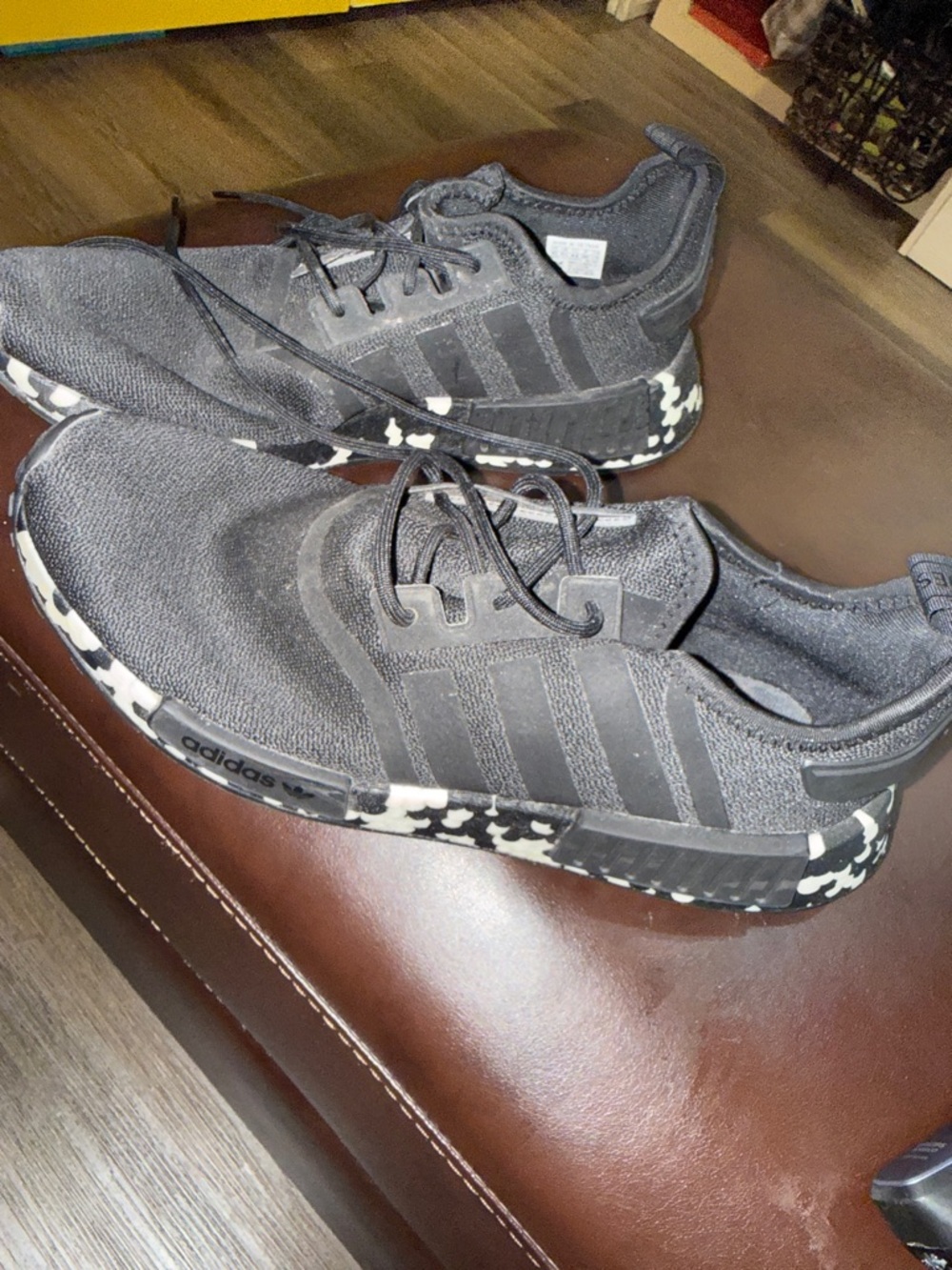 adidas Black Knit Slip-On Lace Sneakers